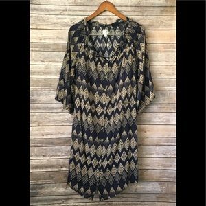 Edme & Essylte rugged carats boho print dress
